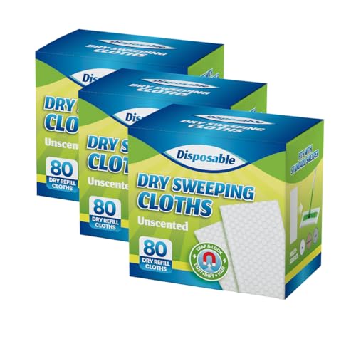 Chiffons de balayage secs pour balai Swiffer standard en lot de 240 lingettes recharge jetables