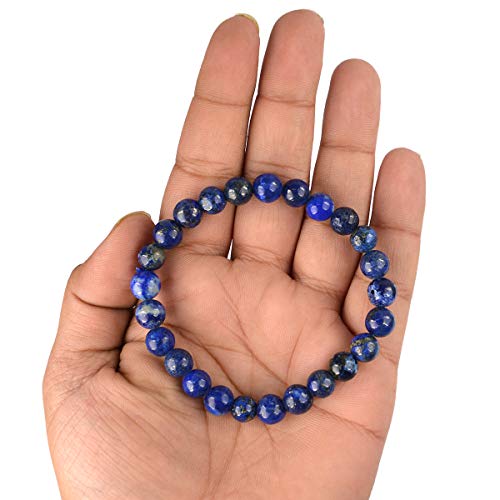 Image of Reiki Crystal Products Certified Natural Crystal Stone 8 mm Round Beads Bracelet for Men and Women | Reiki Charged Gemstone Bracelet | Multiple Stone Variants Available