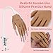 Silicone Practice Hand for Acrylic Nails - Soft Touch Liquid Silicone Hand for Practice - Flexible Realistic Nail Mannequin Hand Practice for Training