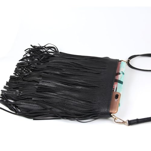 Lanpet Women Fringe Tassel Cross Body Bag Leisure Shoulder Bag4
