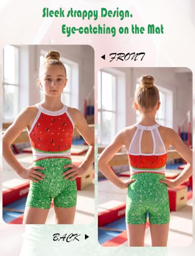 Image of HOZIY Leotards for Girls Gymnastics Kids Children Biketard Snowflake Ribbon Blue Purple Hot Pink Sparkle