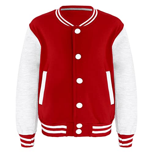 Kids Boys Varsity Jacket Letterman Jacket Baseball School College Jacket Long Sleeve Bomber Jacket Coats