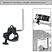 TUOREN Drum Rack Mounting Clamp with Electronic V-Drum Pad Mount Rod, 10mm Percussion Tom Drum Mount Arm with 36mm Drum Pipe Clamp, Drum Rack Tube Clip Holder Bracket for Electronic Drum Kit