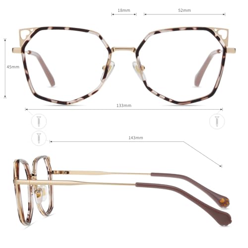 Image of Firmoo Cat Eye Blue Light Reading Glasses for Women, Stylish Cateye Computer Reading Glasses, UV400 Protection