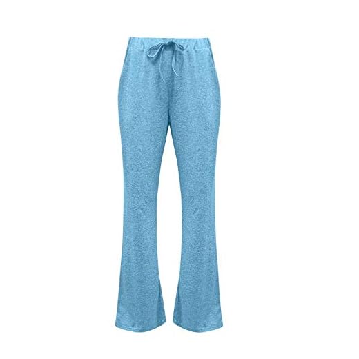 Women's Jeans, Fashion Wome Casual Pants Yoga Pants Quick-Drying Trousers Wide Leg Pants, Clothing Shoes & Accessories (Light Blue XL)