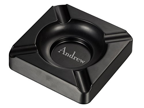 Visol Personalized Heavyweight Gunmetal Cigar Ashtray with Free Engraving