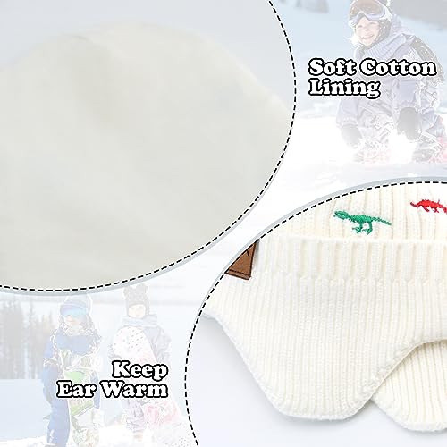 Image of POXIMI Baby Boy Winter Hat Toddler Warm Beanie Girl Knit Hats with Earflap Kid Cute Earmuffs