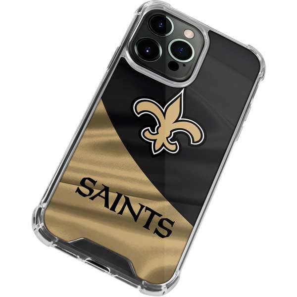 Skinit Clear Phone Case Compatible with iPhone 13 Pro Max - Officially Licensed NFL New Orleans Saints Design