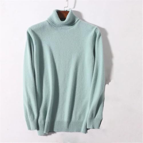 Men High Collar Men Sweater Long Sleeve Solid Knitwear Warm Pullover Jumper2
