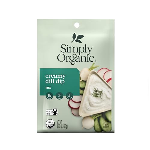 Simply Organic Creamy Dill Dip Mix, Gluten Free, 0.7 Ounces