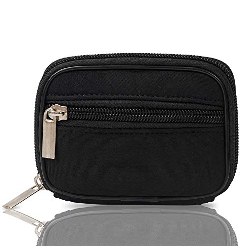 Pill Box Vitamin and Supplement Holder, 7-Day Organizer Neoprene Medicine Case (Black)