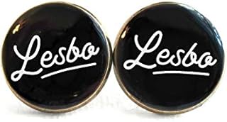 Brincos Lesbo, joias de orgulho gay, brincos de pronúncia, brincos de orgulho gay, joias queer, casamento, igualdade, amor é amor, ganha, LGBTQ Rights