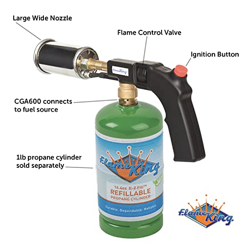 image for Flame King Grill Gun Propane Torch, Culinary Kitchen Torch for Sous Vi