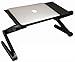 Produktbild EVST faltbarer ergonomischer Laptop-Tisch Notebook höhenverstellbar Tablett Tisch Bett Tisch schwarz Schwarz 48cmx26cm