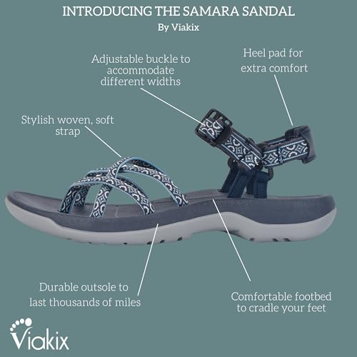 Image of Viakix Women's Walking Sandals - Premium Comfortable Sport Sandals for Outdoors, Travel, Hiking, Beach & Everyday Wear