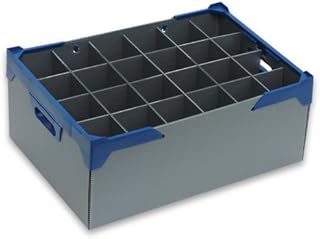 Wine Glass - Glassware Storage Boxes| Glassjacks | Pack of 3 | 24 Cells | Wine Glass Storage | Glass max Width 80mm, max Height 195mm | Box ref. 195-24-F.