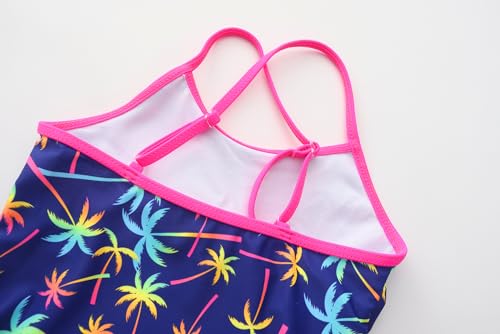 Image of Girls One Piece Bathing Suit Mermaid Printed Beach Swimwear