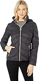michael kors jacken damen outlet Gold-Hardware Michael Michael Kors Reißverschluss vorne kurz verstaubar M823478GKA schwarz - Schwarz - Large