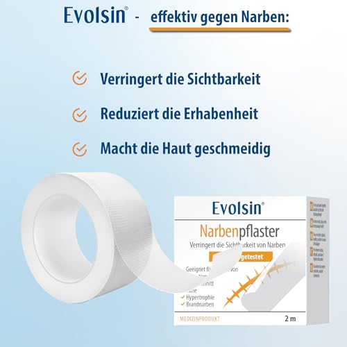 Narbenpflaster Silikon Evolsin für Narbenreduktion und Hautpflege