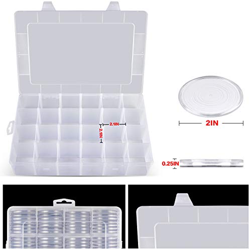 Fullcase 168 Pieces 46Mm Coin Capsules With Foam Gasket And Plastic Storage Organizer Box, 6 Sizes (20/25/27/30/38/46Mm) Coins Collector Case Holder For Coin Collection Supplies #TOP3