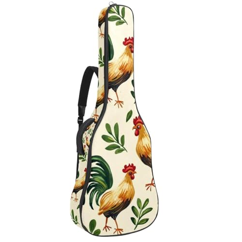Sac à dos guitare acoustique imperméable 109 cm anti-poussière à 2 poches