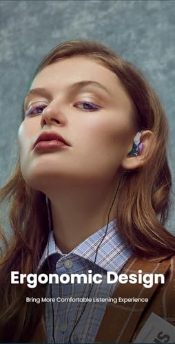 Image of IQX2PRO IEM Tangle-Free Cable, Type C for Phone, Tablet & Computer Iqx2pro (Purpel)