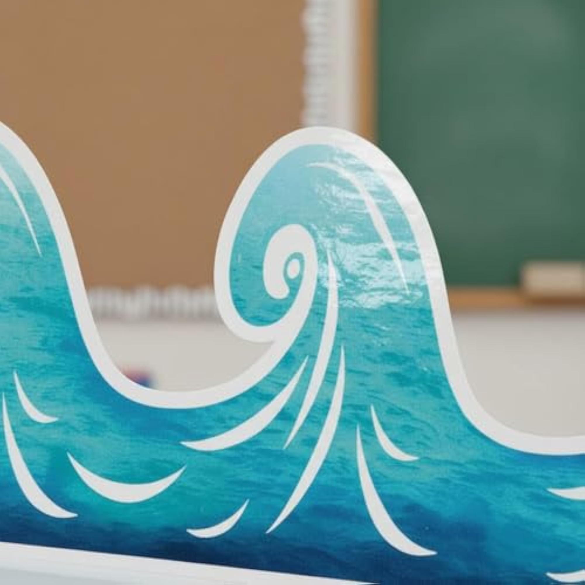 15M Self-Adhesive Ocean Wave Sticker Border for Easy Decoration