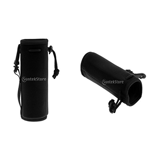 Homyl 2 Peças 500 ml Bolsa de Neoprene para Porta-Garrafa de Água Bolsa Bolsa Bolsa Preta
