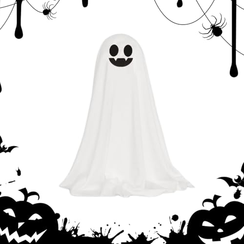 ゴースト装飾 | ハロウィン 室内用 ライト付き 装飾品,デスク オーナメント 置物 不気味な 玄関 テーブル ドア 窓 壁用