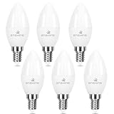Enshine E14 LED Light Bulb, 5W Small Edison Screw Bulb, 40W Equivalent, Warm White 2700K, 470 Lumens, Energy Saving Candle Light Bulbs, Non-Dimmable, Pack of 6