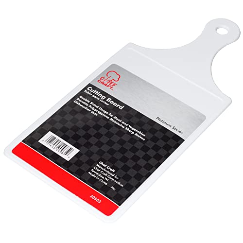 Tabla de cortar rectangular de plástico Chef Craft blanca miniatura 2
