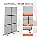 VEVOR Office Divider, 2 Panel Office Partition, Freestanding Office Divider Wall Partition & Privacy Divider Reduce Noise and Room Separation, Light Grey