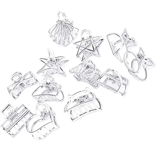 Small Hair Claw Clips, Mini Hair Clips, Metal Hair Clips, Gold Jaw Clips For Hair Non-Slip Hair Clips Hair Clamps Grip Hair Clips For Thick Thin Fine Long Short Hair Hair Accessories (Silver) #TOP5