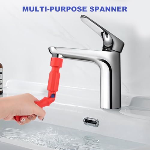 Montageschlüssel für Wc-Sitz,MXTIMWAN Universal WC Sitz Montageschlüssel,10/13/17 mm Reparaturschlüssel für Wc-Sitz,Toilettensitz Montage Ausbau Reparatur Schlüssel,Kunststoff,Rot