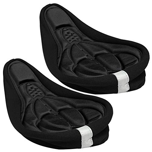 CLISPEED 2 Pcs Capa de Assento da Bicicleta Confortável Macio á  Prova D 'água 3D Protetor de Almof