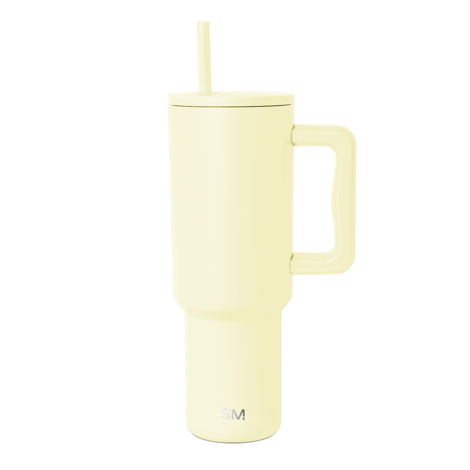Simple Modern 40 oz Trek Tumbler with Handle and Straw Lid | Cup Holder Friendly Insulated Stainless Steel Travel Mug | Buttercup