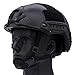 Fast Super High Cut Wojskowy HełM Kuloodporny, NIJ IIIA Kevlar Lekka Waga Aramid Kask Balistyczny, BezpieczeńStwo Systemem Antywibracyjnym Dla Airsoft Paintball Strzelanie Cs Gra,Black,L