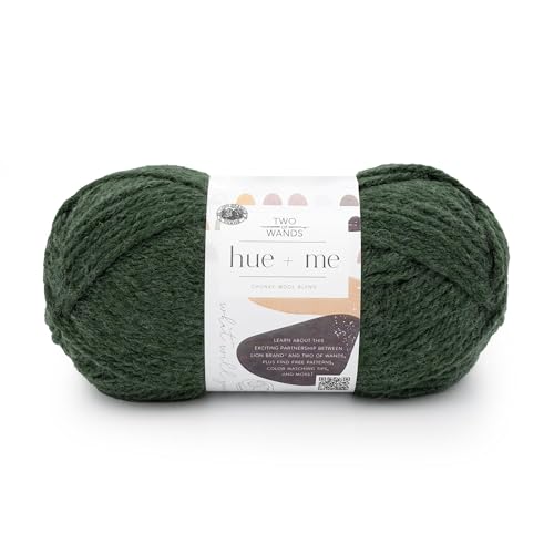 Image of Lion Brand Yarn, Hue + Me Chunky Yarn for Crocheting, Knitting, and Crafts, Night Forest, 1 Pack