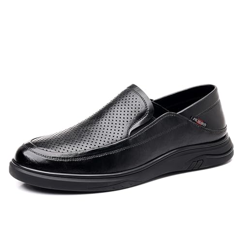 Men's Mesh Lace Up Leather Shoes Classic Modern Dress Shoes Fashion Breathable Oxfords Formal Work Business Tuxedo Wedding Shoes