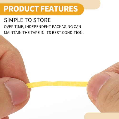 Image of 1 Pc Painters Tape Masking Master Tape Easy Removal Yellow 5000x0.5x0.01cm / 54.68 Yards x 0.2 Inches x 140um