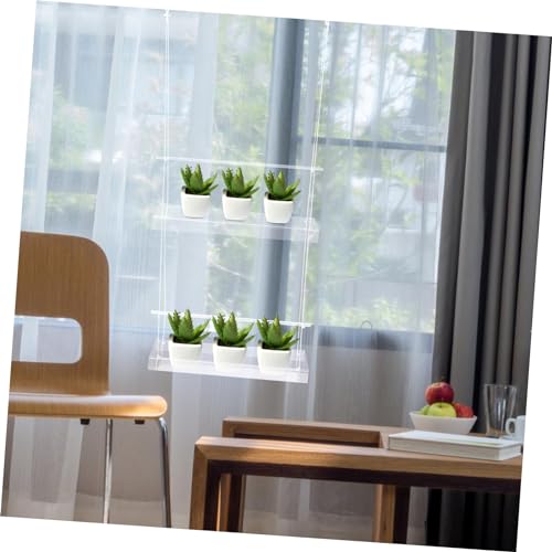 Support de pots de fleurs suspendus en acrylique premium de haute clarté