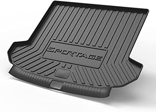 GuoYo Tapis de Coffre pour KIA SPORTAGE 2018-2020,Caoutchouc Plateau de Coffre Antidérapant Tapis de Plancher de Coffre étanche Doublure Voiture Coffre Tapis Accessoires(Noir) Cover