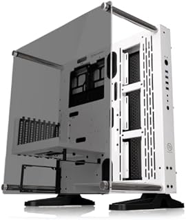 Thermaltake Core P3 TG Snow Mid Tower ATX/M-ATX/Mini ITX Wall Mounted Computer Case -White, Open frame, Tempered Glass