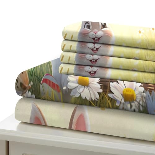 Housse de couette lapin de Pâques 3D microfibre résistante avec fermeture - 7