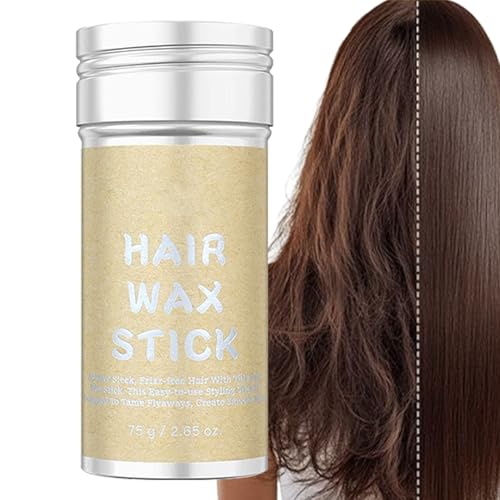 Barra de cera para el cabello, bálsamo no grasoso, pomada de sujeción fuerte para el control del cabello encrespado, ideal para gimnasia, viajes de negocios, fotografía, actuaciones de ballet, estilo