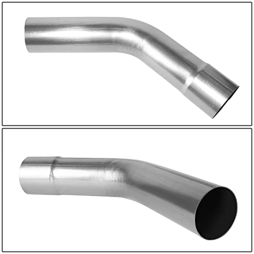Image of DNA MOTORING ZTL-PP-30-45-RAW 45 Degree DIY Custom Mandrel Exhaust Tubing, 3 inch OD, Mild Steel,Universal Fit