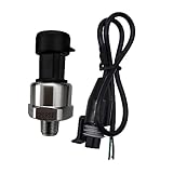 Pressure Transducer Sender Sensor with Connector, Stainless Steel 1/8”-27 NPT Pressure Transducer Sensor Compatible for Oil Fuel Air Water (30 PSI)