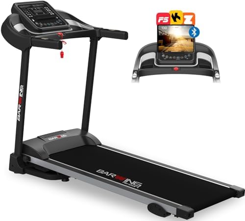 （06:30時点） BARWING(バーウィング) ルームランナー 【アプリ連携/kinomap/Zwift】20個のプログラムモード付 見やすい操作パネル ウォーキングマシン フィットネスマシーン トレーニングジム ウォーキングマシン 家庭用静音 折りたたみ トレッドミル (5. MAX16km/h アプリ連携モデル)