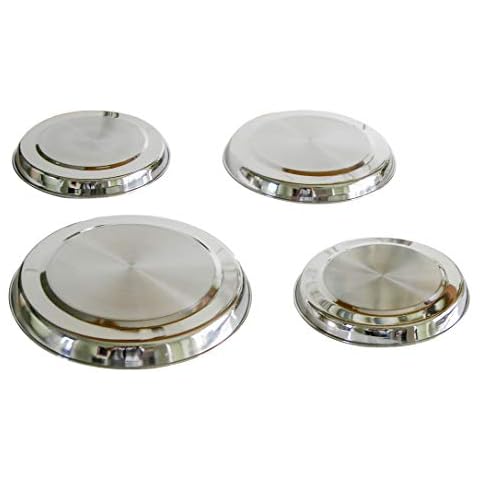 Haushalt International 4 x stainless steel hob covers/stove cover plates Cover