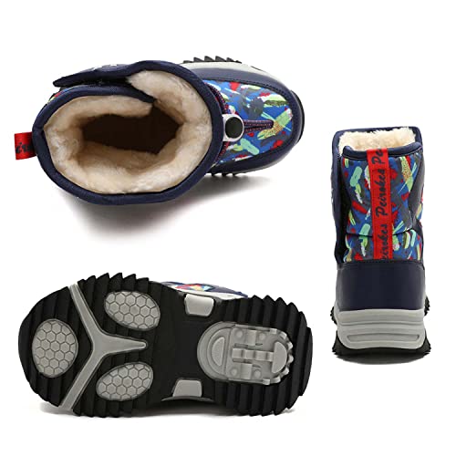 CERYTHRINA Girls Boys Snow Boots Kids Outdoor Winter Shoes Warm Fur Lined Hight-Cut for Outdoor Skiing Bootie3